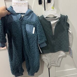 Tahari Baby Blue Sherpa Pram